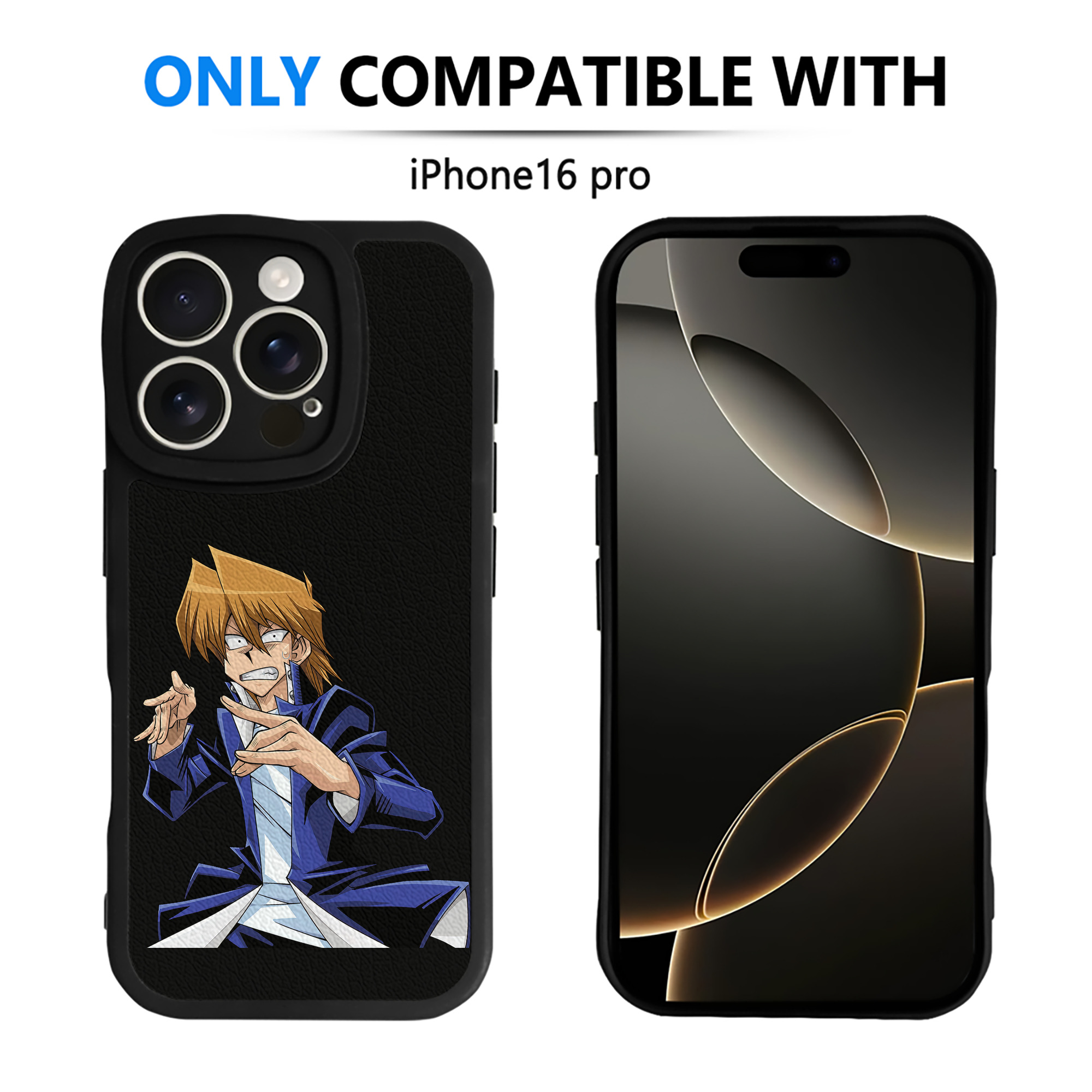 （画像用） 遊☆戯☆王 Yu-Gi-Oh! 【iPhone 16シリーズ対応】シリコンスマホケース（レザー調） 材質：シリコン